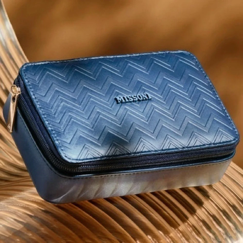 MISSONI for Delta clutch/ travel bag navy NWOT